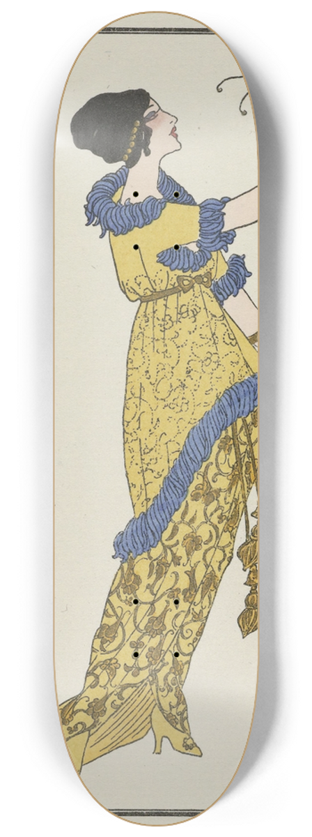 H. Robert Dammy - La fleur merveilleuse ; Robe du soir de Doucet 8.25 inch art skate deck