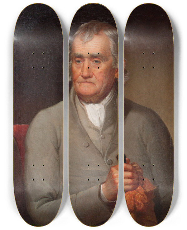 Triptych art skateboard deck of Jacob Eichholtz Abraham Freeman by Jacob Eichholtz (1776-1842)
