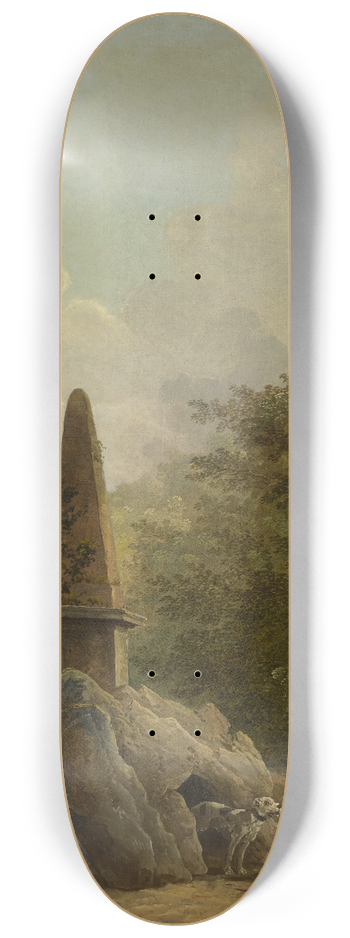 Hubert Robert - Garden Monument 8.25 inch art skate deck