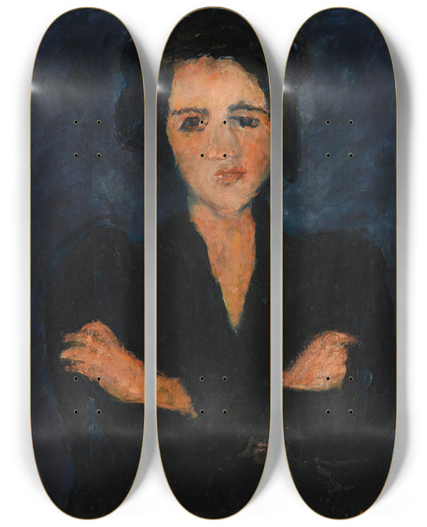 Triptych art skateboard deck of Cham Soutine Va by Chaim Soutine (1893-1943)