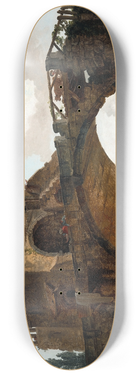 Hubert Robert - The Ponte Salario 8.25 inch art skate deck