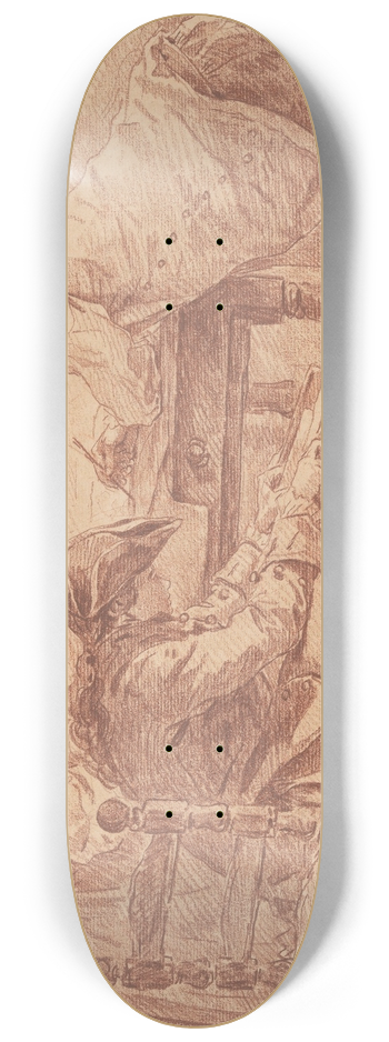 Hubert Robert - Young Artists in the Studio 8.25 inch art skate deck