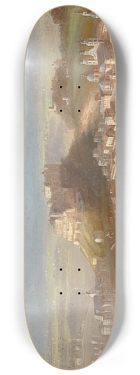 Hubert Sattler - View of Salzburg 8.25 inch art skate deck