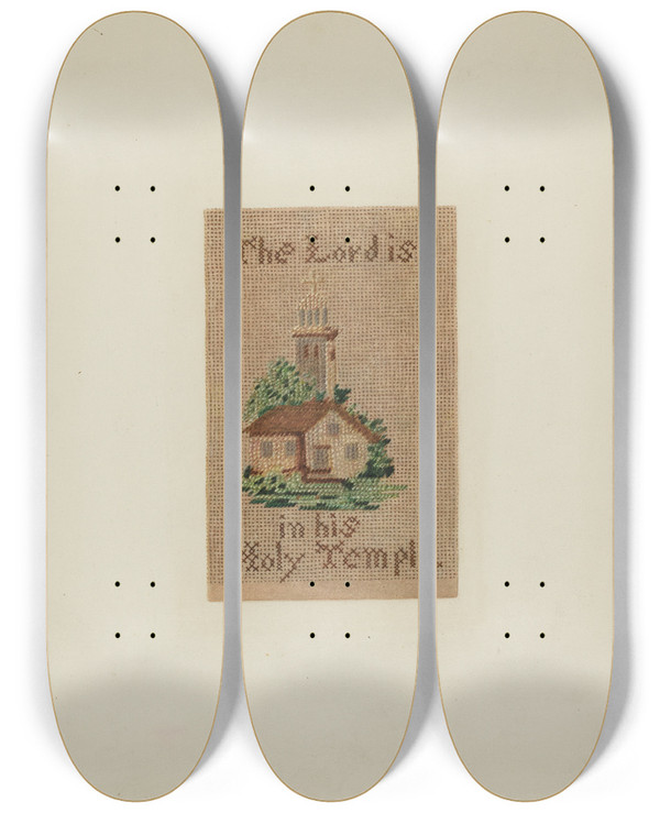 Triptych art skateboard deck of Manuel G Runyan Bookmark by Manuel G Runyan