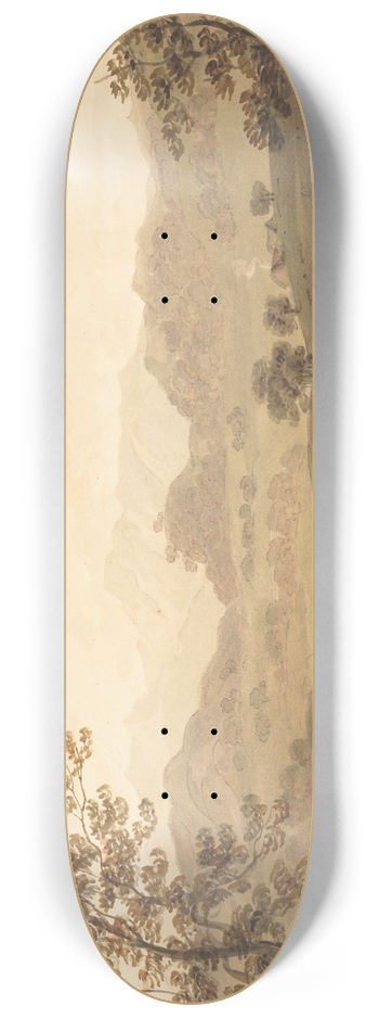Hugh William Williams - Landscape, North Wales 8.25 inch art skate deck
