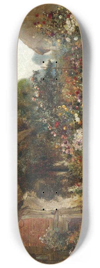 Hugo Charlemont - A Rustic Garden in Blossom 8.25 inch art skate deck
