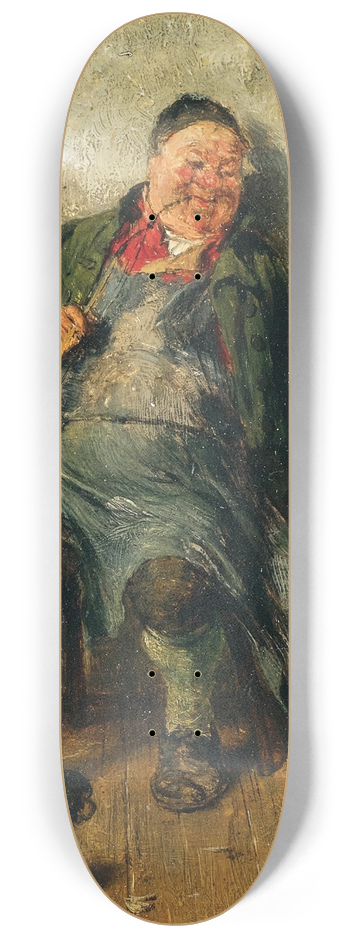 Hugo Kauffmann - An Innkeeper with Puppies 8.25 inch art skate deck