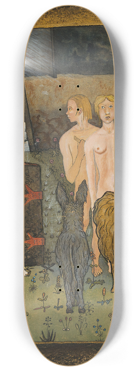 Hugo Simberg - Adam And Eve 8.25 inch art skate deck
