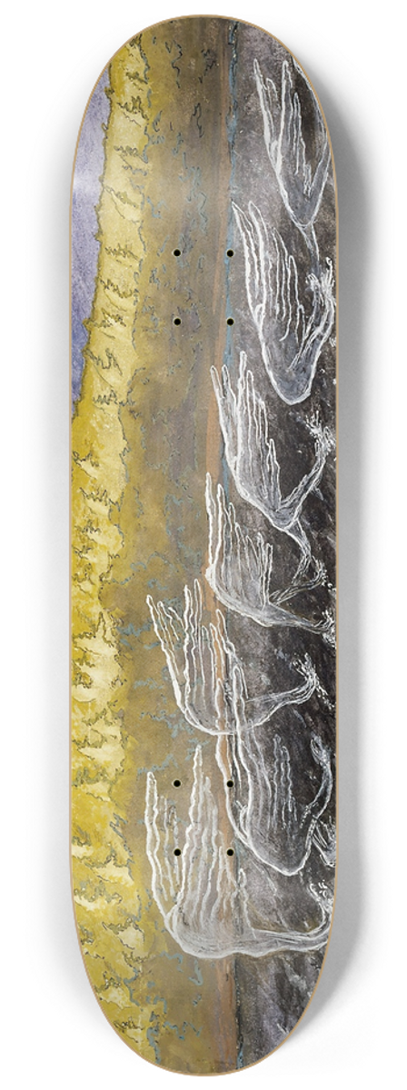 Hugo Simberg - The Wind Blows 8.25 inch art skate deck