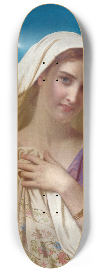 Hugues Merle - Young Girl In A Veil 8.25 inch art skate deck