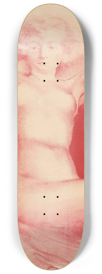 Huib Luns - Zittende naakte vrouw 8.25 inch art skate deck