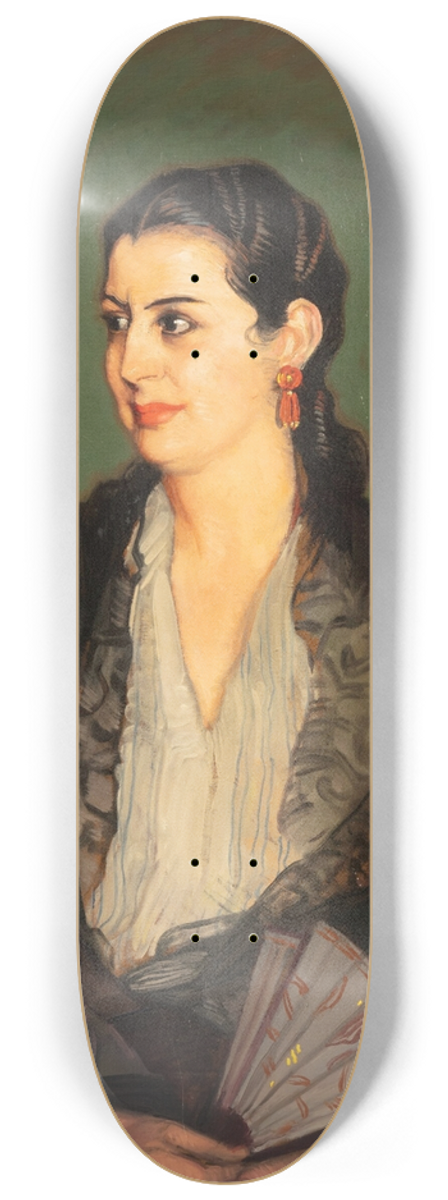 Ignacio Zuloaga - A Madrilenian woman 8.25 inch art skate deck