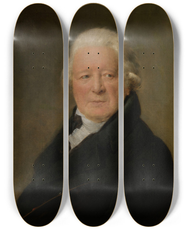 Triptych art skateboard deck of Frans Marcus Smits The Painter Willem Jacob Herreyns by Frans Marcus Smits