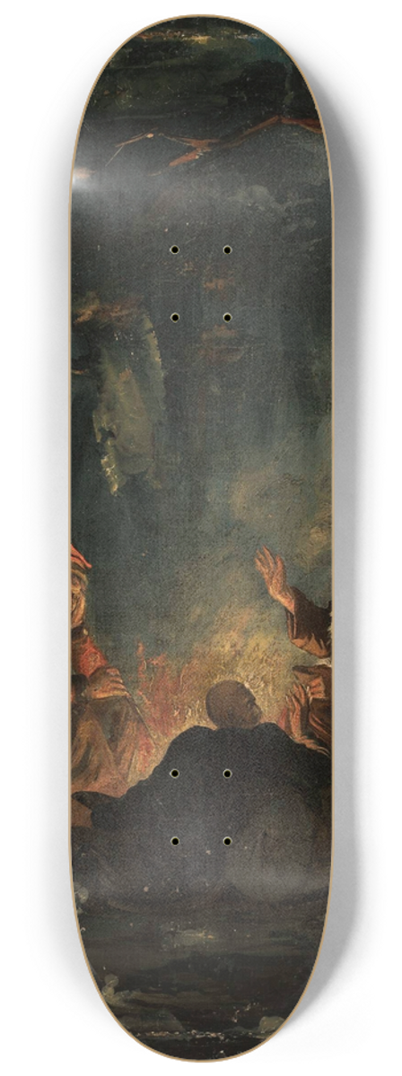 Ignacy Gierdziejewski - Rzewuski, priest Marek and Puaski in the Niepoomice Forest 8.25 inch art skate deck