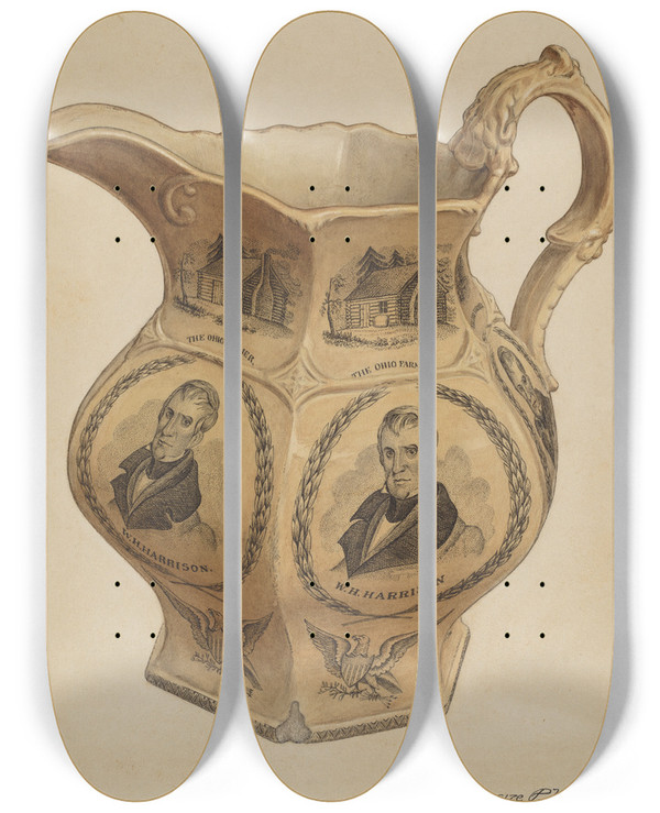 Triptych art skateboard deck of Paul Ward Pitcher by Paul Ward (20-)