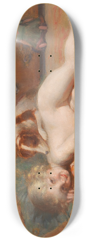 Imre Gergely - Child with Dog and Doll 8.25 inch art skate deck