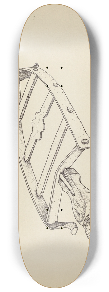 Irene Lawson - Flat Iron Holder 8.25 inch art skate deck