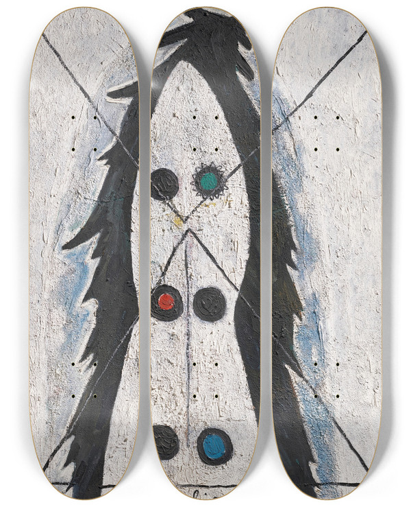 Triptych art skateboard deck of Francis Picabia Untitled_3 by Francis Picabia (1879-1953)