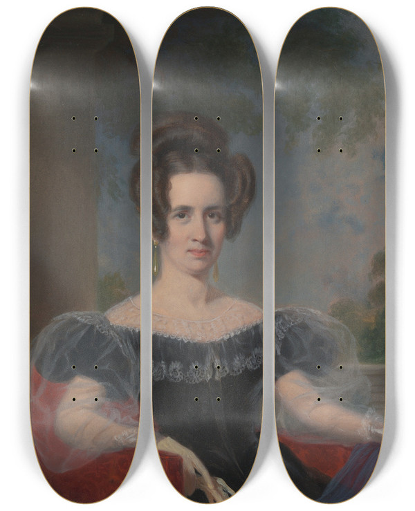 Triptych art skateboard deck of Thomas Phillips Elizabeth Howard by Thomas Phillips (1770-1845)