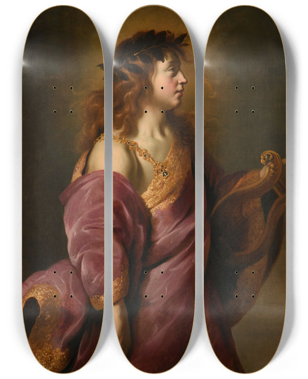 Triptych art skateboard deck of Adam Camerarius Apollon by Adam Camerarius (1629-1666)