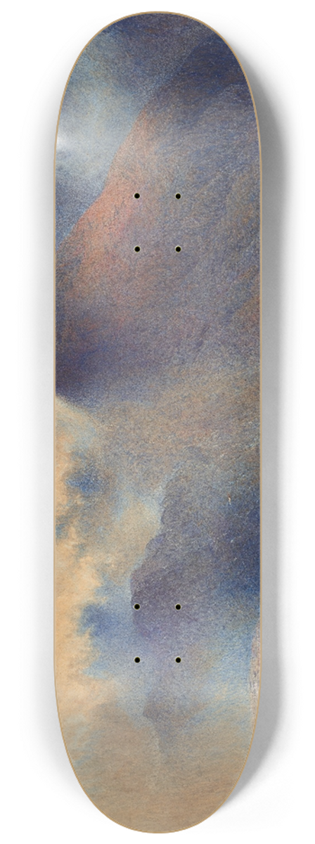 Alfred William Hunt - Mount Snowdon through Clearing Clouds 8.25 inch art skate deck