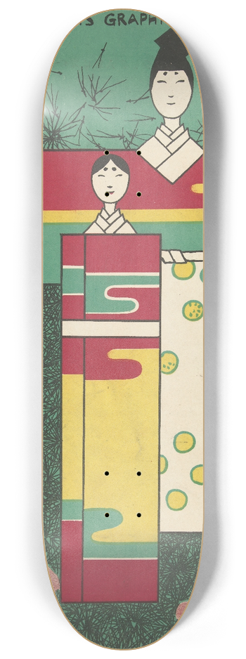 Ishikawa Toraji - The Ladys Graphic. March 1909 8.25 inch art skate deck