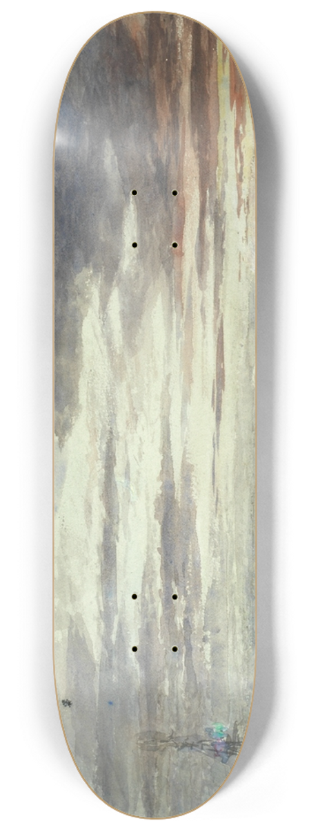 Alfred William Hunt - Waiting for the train 8.25 inch art skate deck