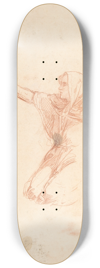 Isidore Pils - Kneeling Woman 8.25 inch art skate deck
