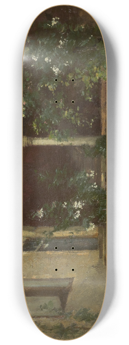 Alfred Withers - The court of the Oleanders 8.25 inch art skate deck