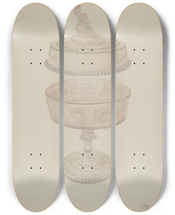 Triptych art skateboard deck of Paul Kelly Westward Ho Compote by Paul Kelly