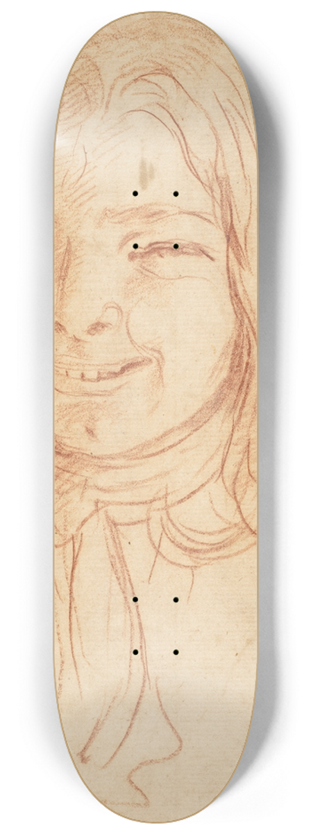 Italian 17th or 18th Century - A Smiling Boy with Flowing Hair 8.25 inch art skate deck