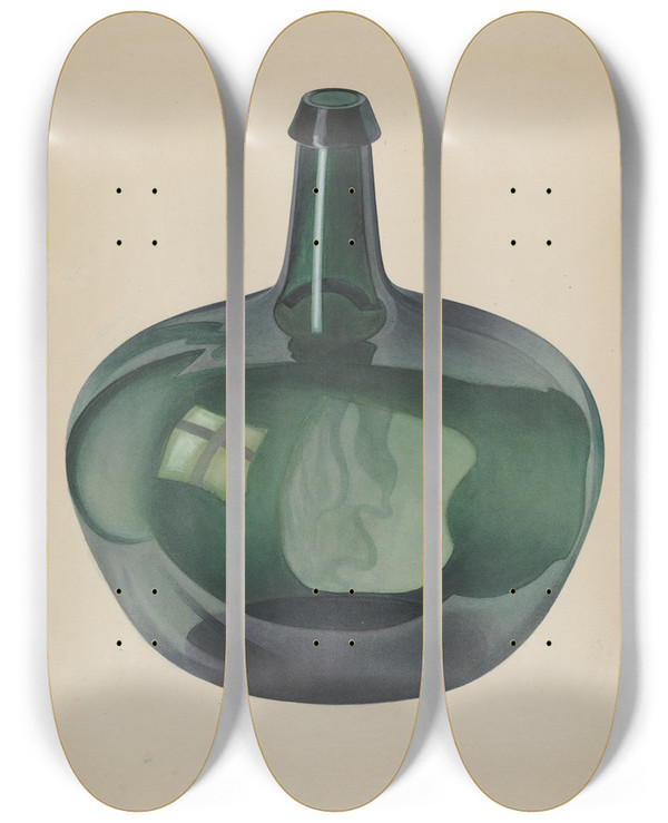 Triptych art skateboard deck of Edward White Carboy by Edward White (1864-1908)