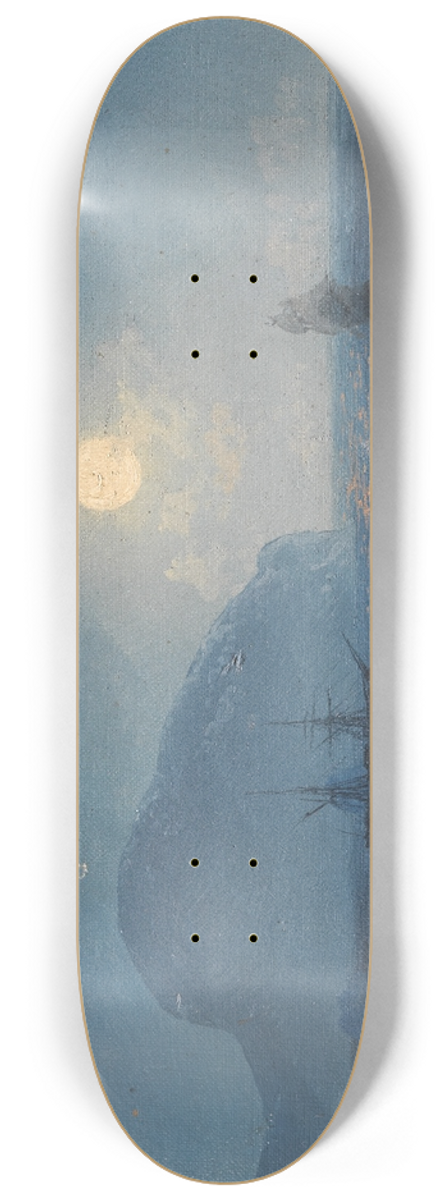 Ivan Konstantinovich Aivazovsky - Moonlight 8.25 inch art skate deck