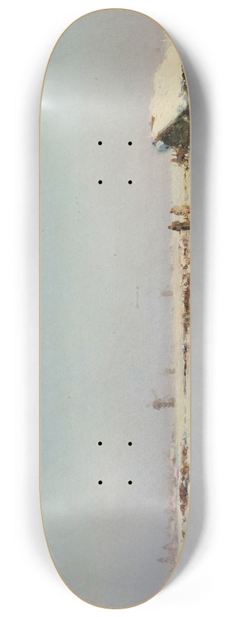 Ivan Pavlovich Pokhitonov - Effet de neige, deux chasseurs dans la neige 8.25 inch art skate deck