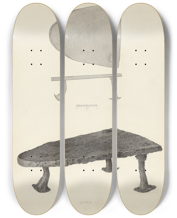 Triptych art skateboard deck of Jacob Lipkin Flat Iron Holder_2 by Jacob Lipkin