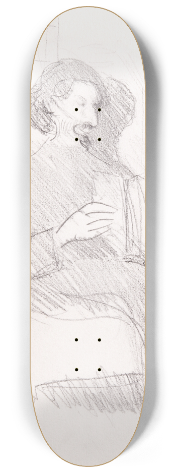 Ivar Arosenius - Ole Kruse Playing the Accordion 8.25 inch art skate deck