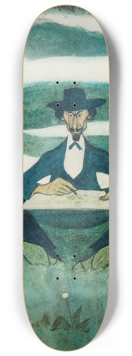 Ivar Arosenius - The First Flower of Spring. Portrait of Ole Kruse 8.25 inch art skate deck