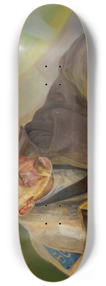 Jacek Malczewski - Christ in Emmaus  triptych 8.25 inch art skate deck