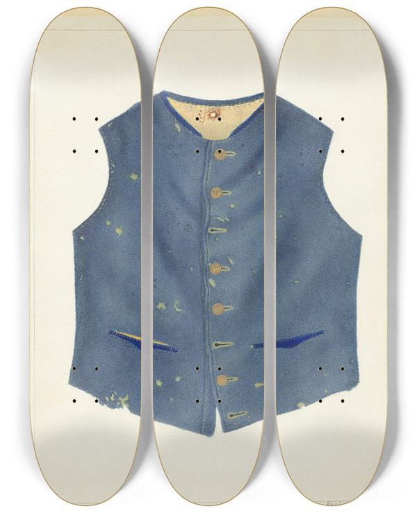 Triptych art skateboard deck of Annie B Johnston Confederate Uniform by Annie B Johnston (20-)