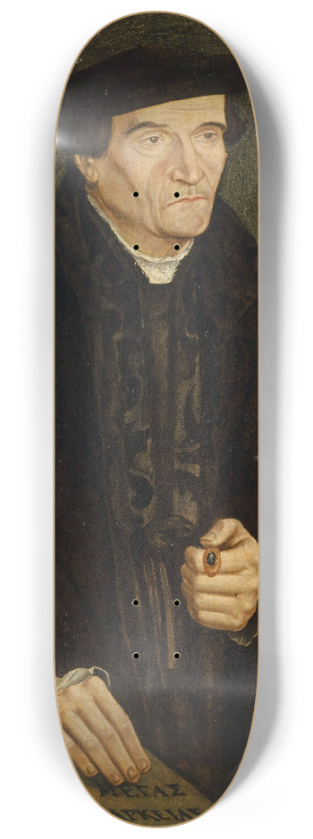 Jacob Clauser - Portrait of Bonifacius Amerbach 8.25 inch art skate deck