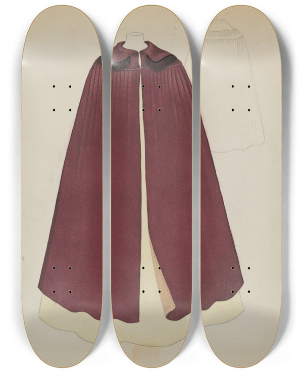 Triptych art skateboard deck of Catherine Fowler Cape by Catherine Fowler