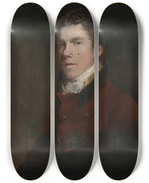 Triptych art skateboard deck of John Jackson Sir David Wilkie by John Jackson (1778-1831)