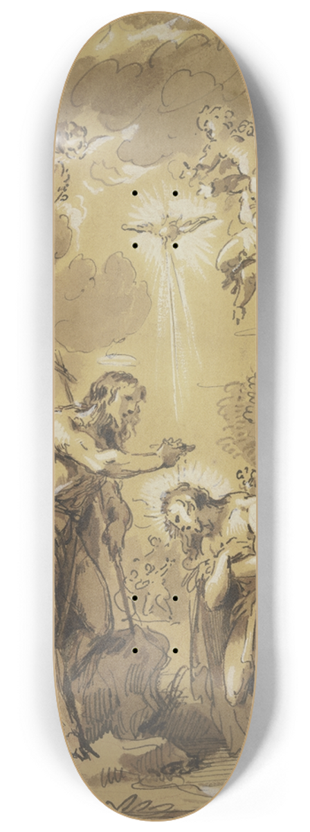 Jacob de Wit - The baptism of Christ 8.25 inch art skate deck