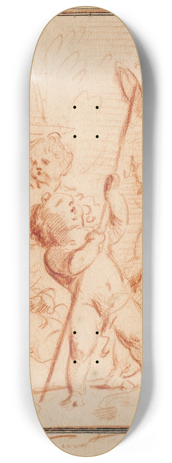 Jacob de Wit - Vrijheid, putti met vrijheidshoed 8.25 inch art skate deck