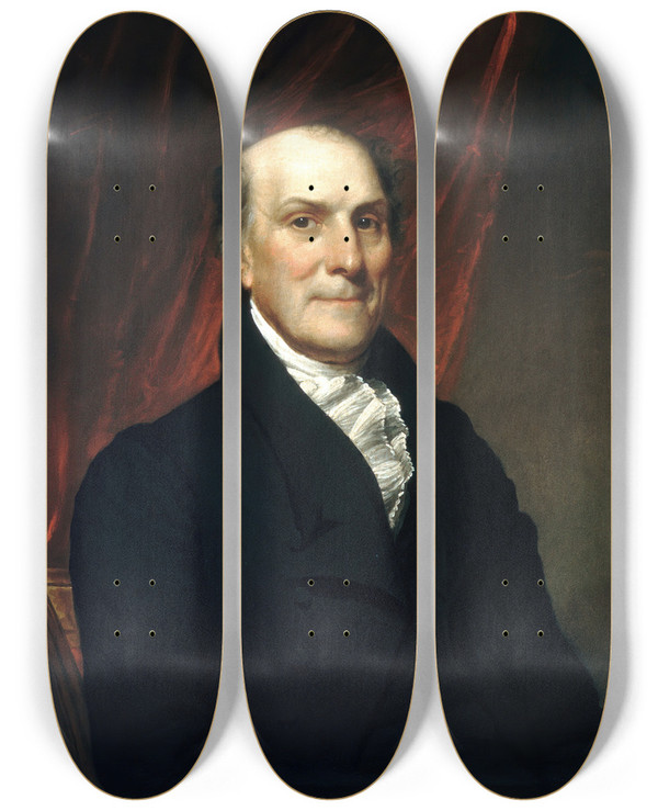 Triptych art skateboard deck of Samuel Lovett Waldo Matthew Clarkson by Samuel Lovett Waldo (1783-1861)