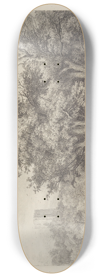 Jacob George Strutt - The Yew Trees at Fountains Abbey 8.25 inch art skate deck