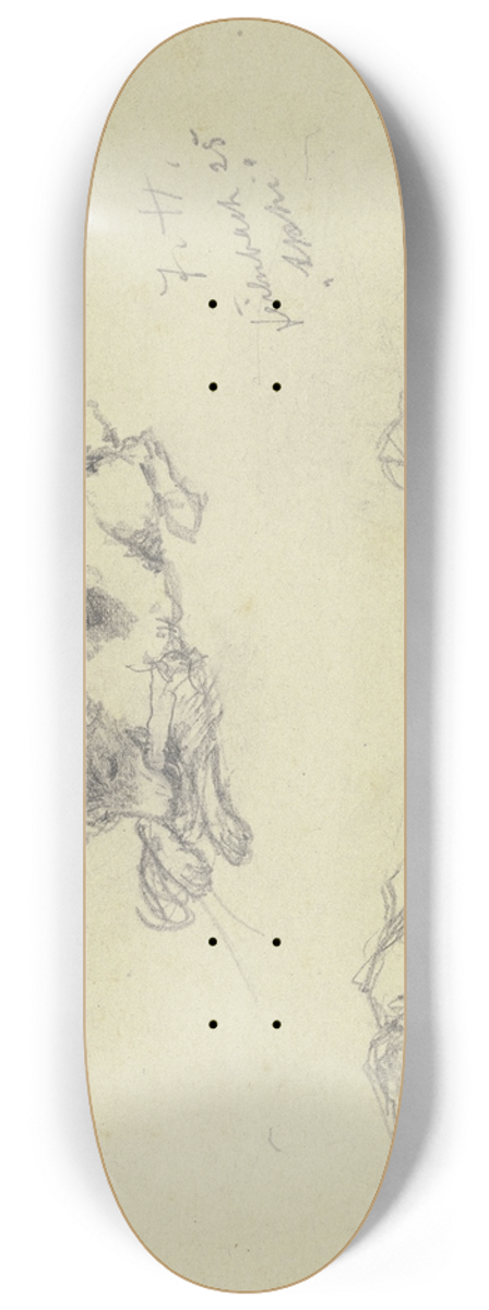 Jacob Happ - Three dog studies 8.25 inch art skate deck