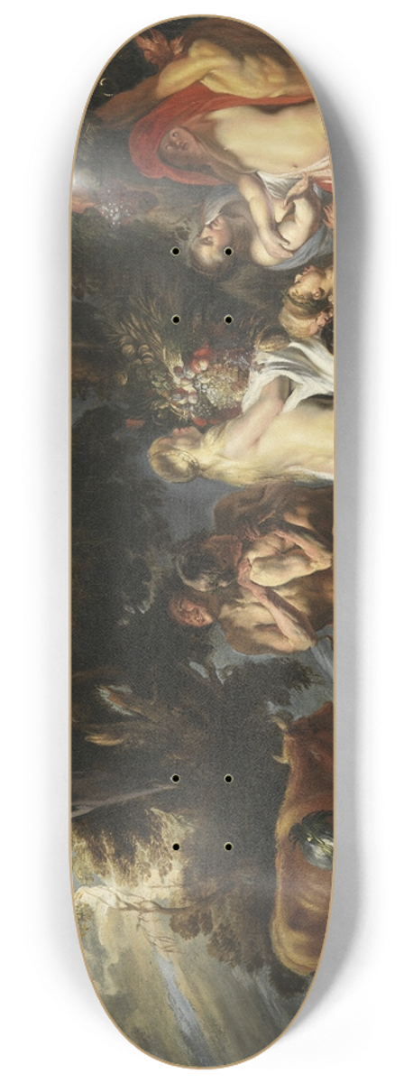 Jacob Jordaens - Allegory of Fertility 8.25 inch art skate deck