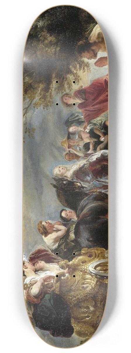 Jacob Jordaens - The Meeting of Odysseus and Nausicaa 8.25 inch art skate deck