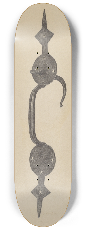 Jacob Lipkin - Door Handle with Thumb Press 8.25 inch art skate deck